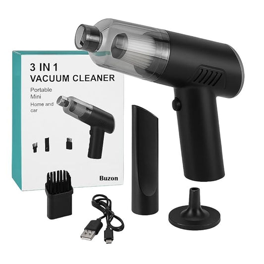 3-in-1 Vacuum Cleaner for Car & Home – Compact, Cordless, Wet & Dry, Blower Function.